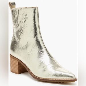 Kelsi Dagger Brooklyn Milly Pointed Toe Bootie Washed Gold Women’s Size 8 NWOB